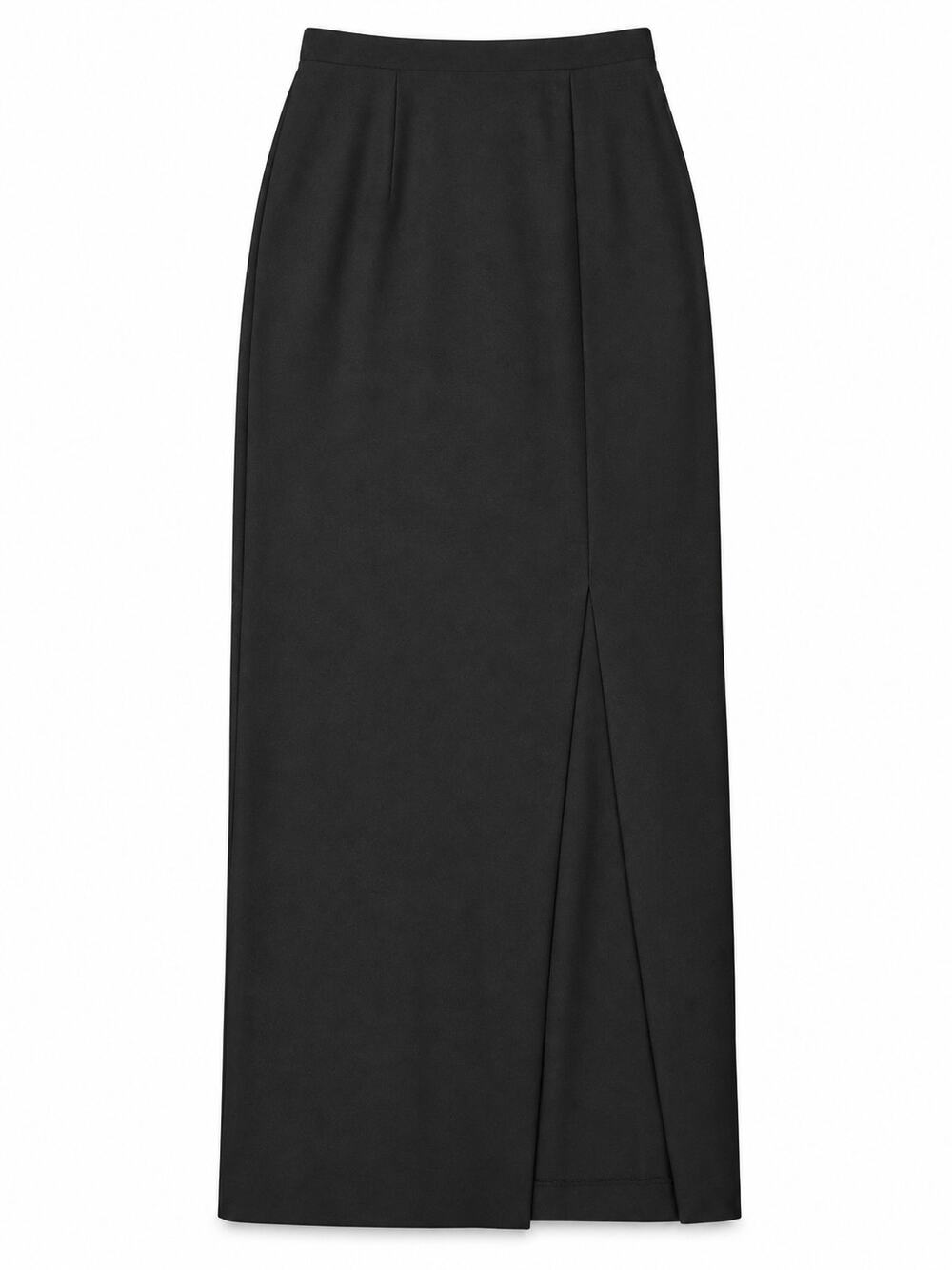 Vintage Black Maxi Skirt Womens 4 Union Made USA ILGWU High Waist 80s Office